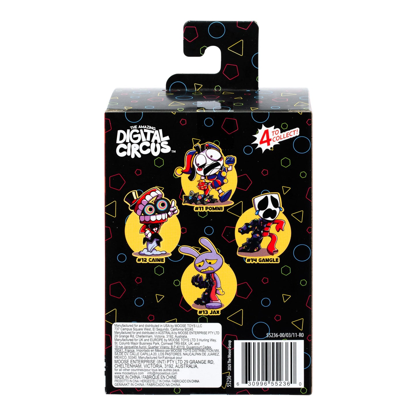 Amazing Digital Circus Caine, Abstracted Collection, Quality 4"/10.1 cm Boxed Collectible Vinyl Figure with Collector Card, 4 to Collect: Pomni