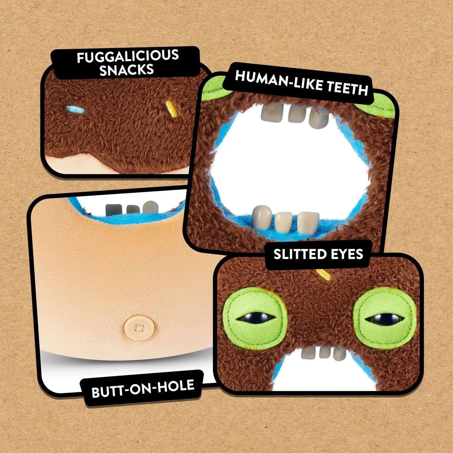 Fuggler ZURU Fuggalicious Mystery Blind Bag, Food Theme Collectible Plush Toy, Includes 1 Blind Bag, 7 in Total to Collect