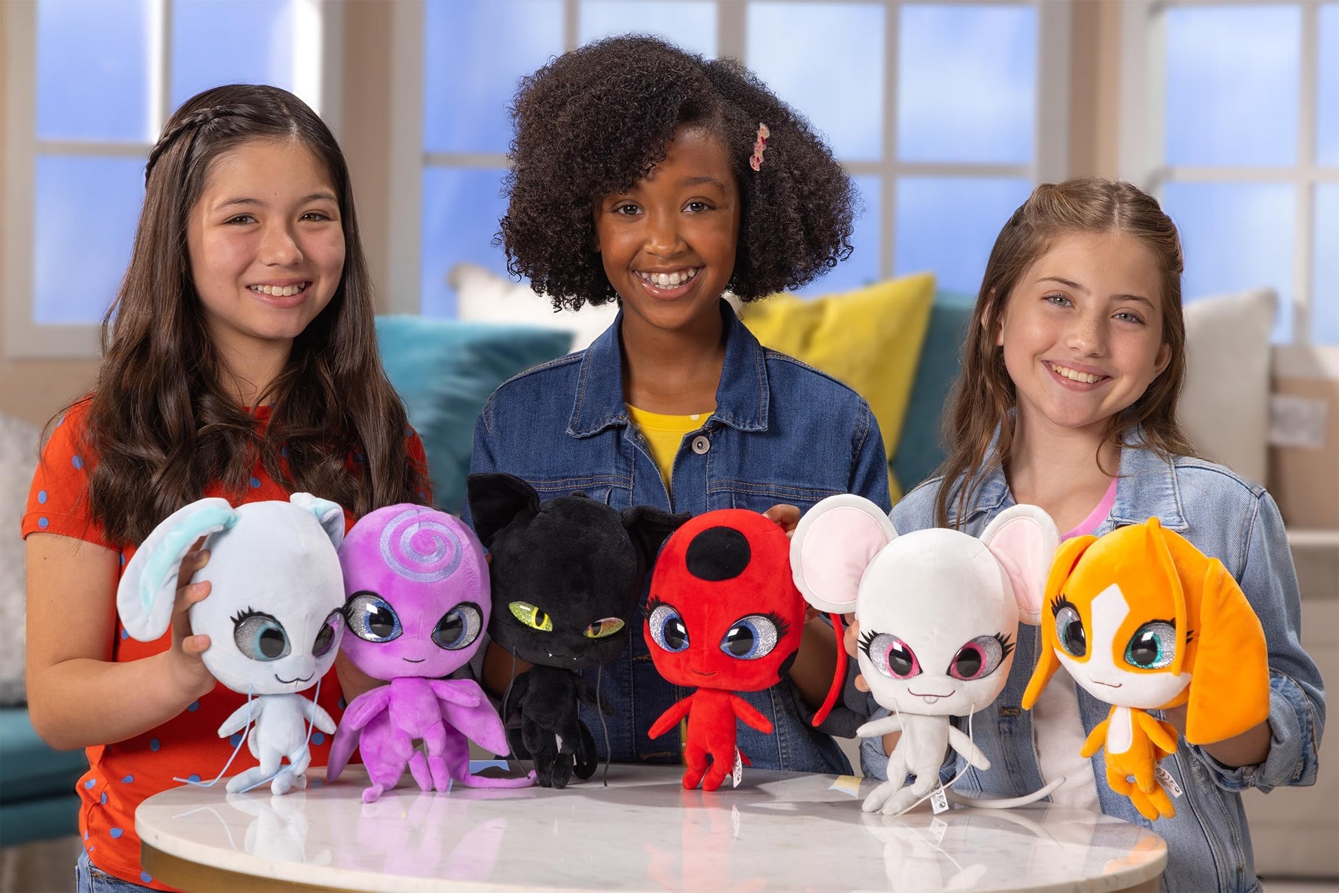 Miraculous Ladybug Kwami Mon Ami Plush Toy - Nooroo The Butterfly, Super Soft Stuffed Animal - 9-inch Collectible Plush Figure, Ladybug & Cat Noir