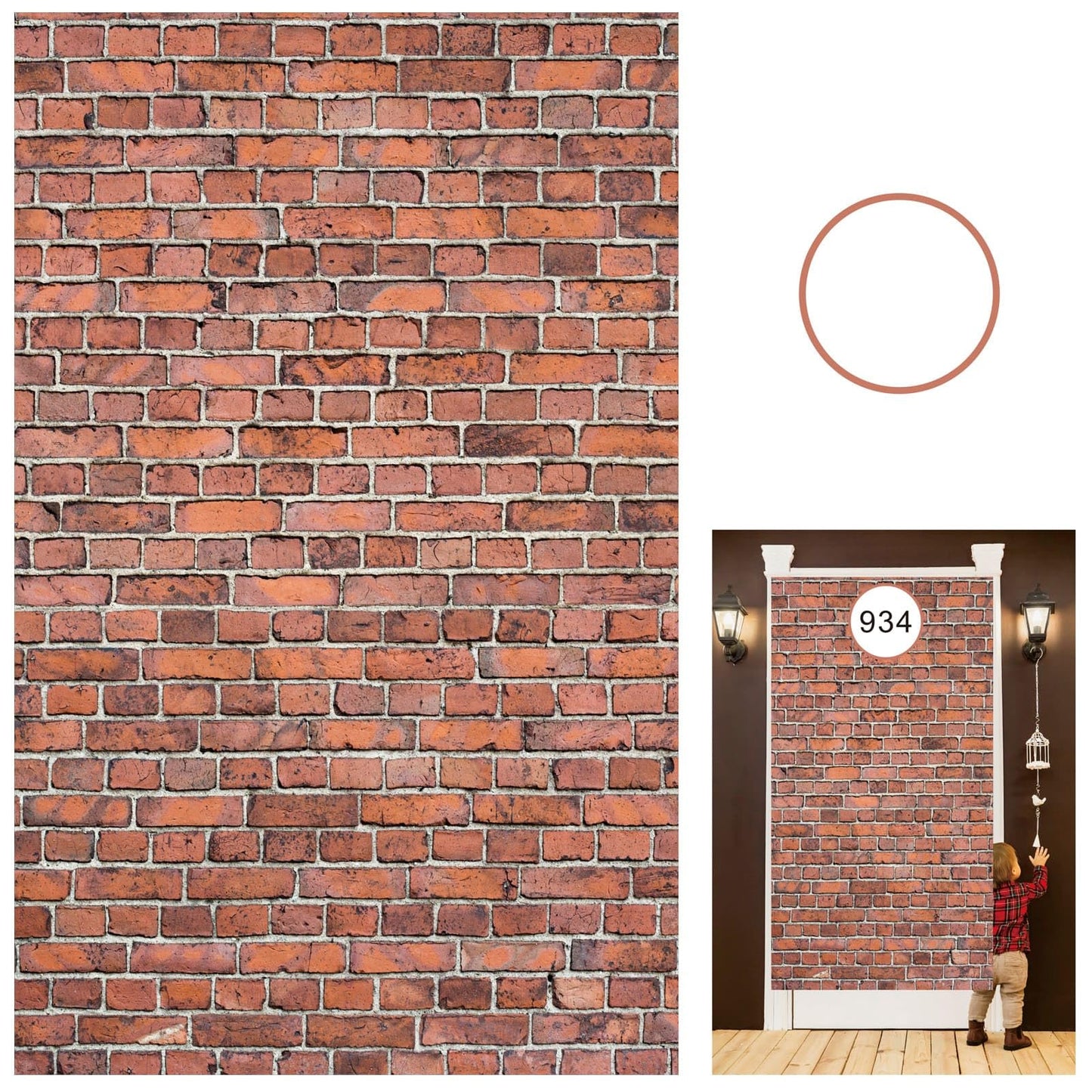 Brick Wall Backdrop,78.7"x 49.2" Inch Door Curtain, Wizard Birthday Party Supplies, Halloween Christmas Themed Party Decorations,Wall Backdrop