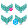 Big Dot of Happiness Let's Be Mermaids - Tail Decorations DIY Baby Shower or Birthday Party Essentials - Set of 20