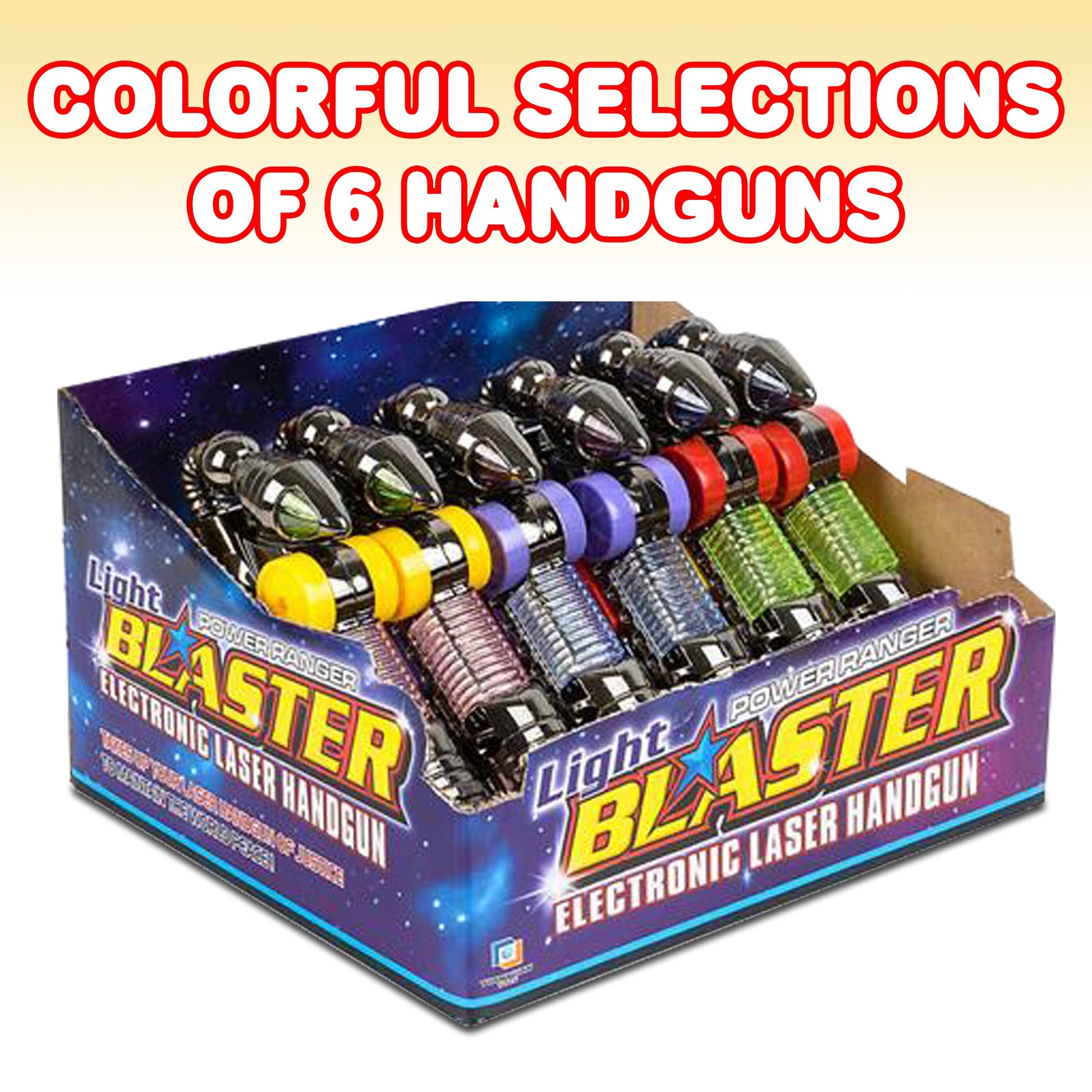 Ranger Hand-Gun Toy Set with Flashing Lights and Sounds by ArtCreativity, 6 Cool Futuristic Handguns, Pretend Play Toy Gun, Great Party Favor - Gift