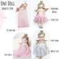 Perfectto Design Ballerina Princess Doll Stuffed Animal for Girls Toy Set - Bag, Tutu, Wings Play for 3 4 5 Year Old Girl Gift for Little Girl