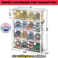 Acrylic Bitty Display Protector Case Compatible with Funko Bitty Pop, Clear Bitties Figure Collection Display Stand, 4 Tiered Mini Figurines Shelf for
