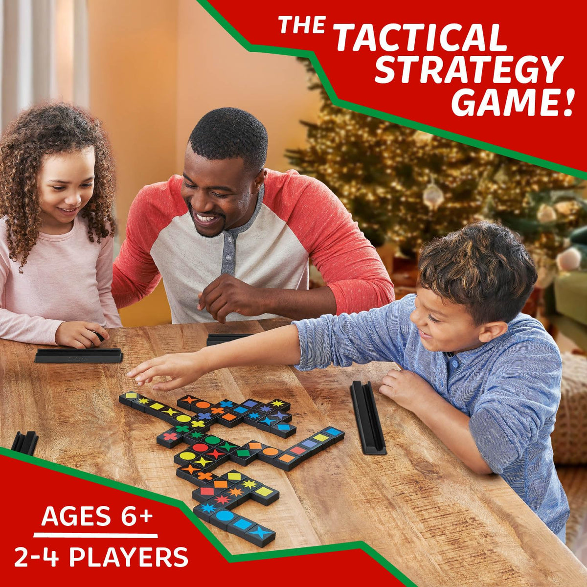 MindWare Qwirkle with Trays Strategy Board Game, 108 Wooden Tiles