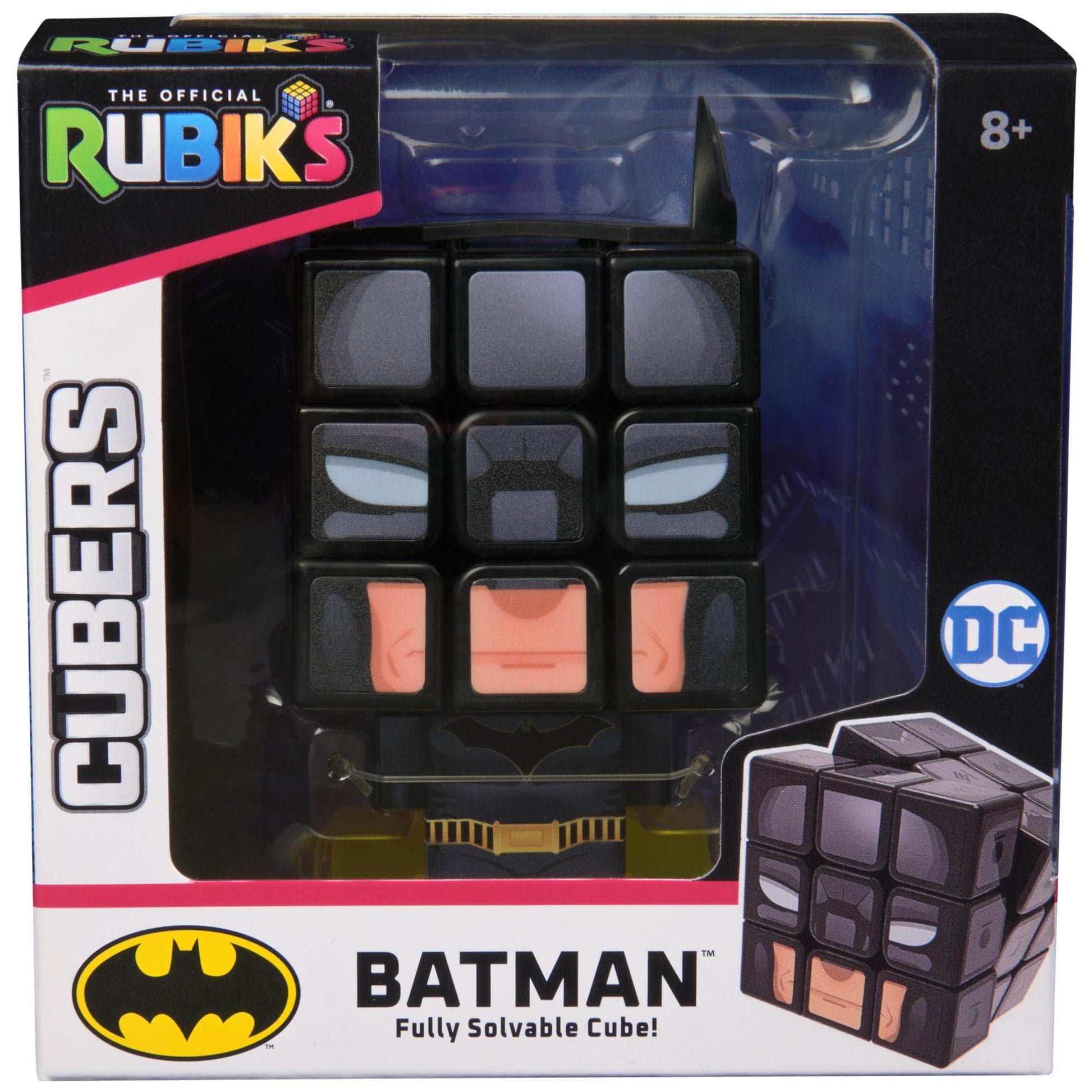 Rubik's Cubers Batman 3X3 Puzzle Game for Adults and Children - Rubiks Magic Cube - Original 3x3 Puzzle - Batman DC Toy - Problem Solving Puzzle