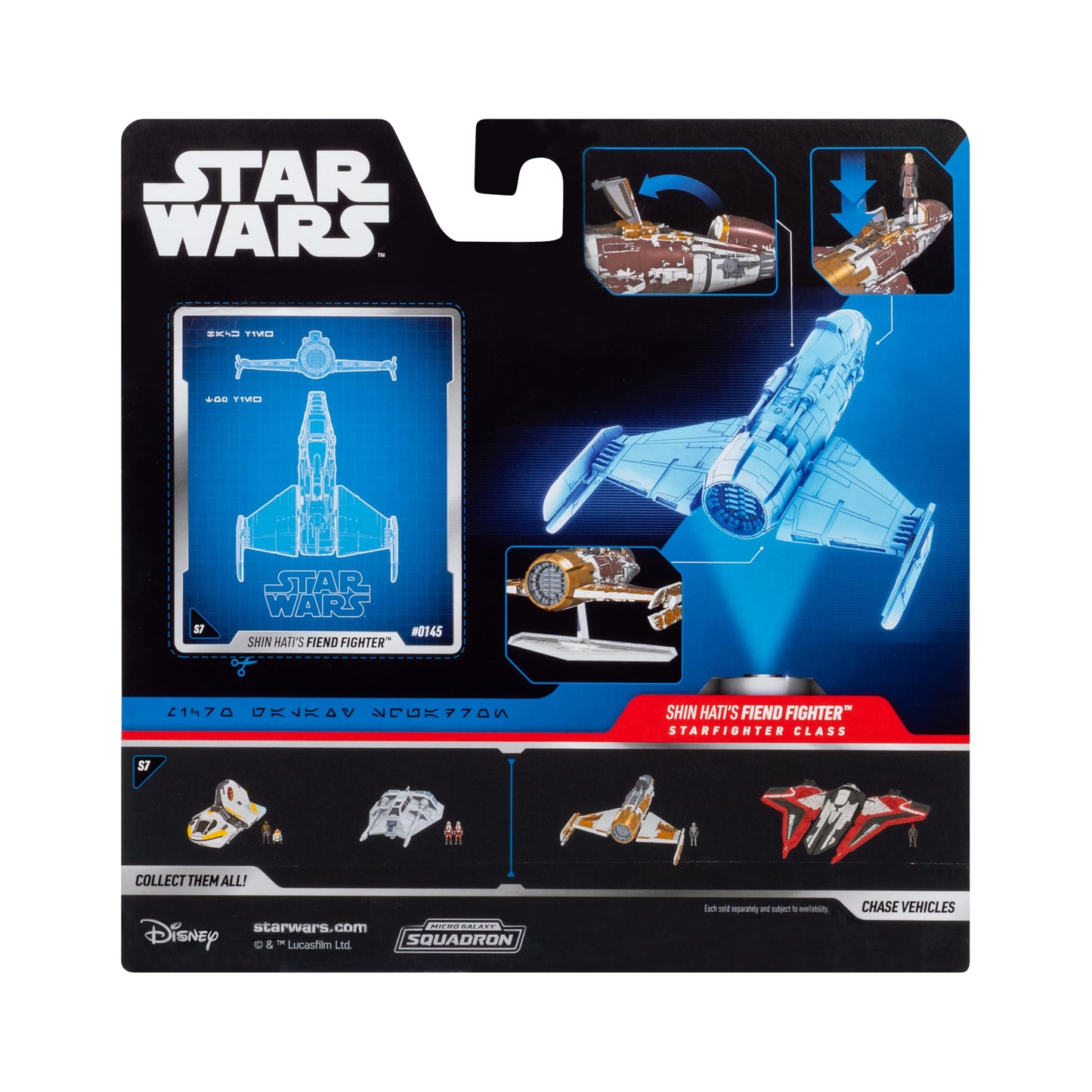Star Wars Micro Galaxy Squadron Fiend Fighter - 5-Inch Vehicle with 1-Inch Micro Figure Accessory