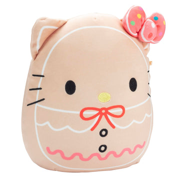 Squishmallows Original 8-Inch Hello Kitty Gingerbread Cookie - Official Jazwares Sanrio Christmas Plush - Collectible Soft & Squishy Stuffed Animal