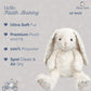 MON AMI Faith Bunny 17-Inch Stuffed Animal, Soft Cream Rabbit Plush Toy