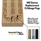 WE Games Cribbage Board Pegs Metal, Set of 9 Machined Cribbage Pegs Unique, 3 Colors (Brass, Silver & Black) Felt Pouch for Travel, Bulk Cribbage