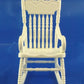 Town Square Miniatures Dolls House Miniature 1:12 Scale Furniture White Wooden Rocking Chair