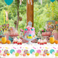 Parrtty Hurrican 3 Pcs Lollipop Plastic Tablecloth, Disposable Table Cover, Sweet Holiday Package Party Supplies, Suitable for All Kinds of Themed