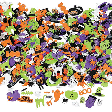 OTC 500 Assorted Halloween Foam Craft Stickers - Self Adhesive Shapes