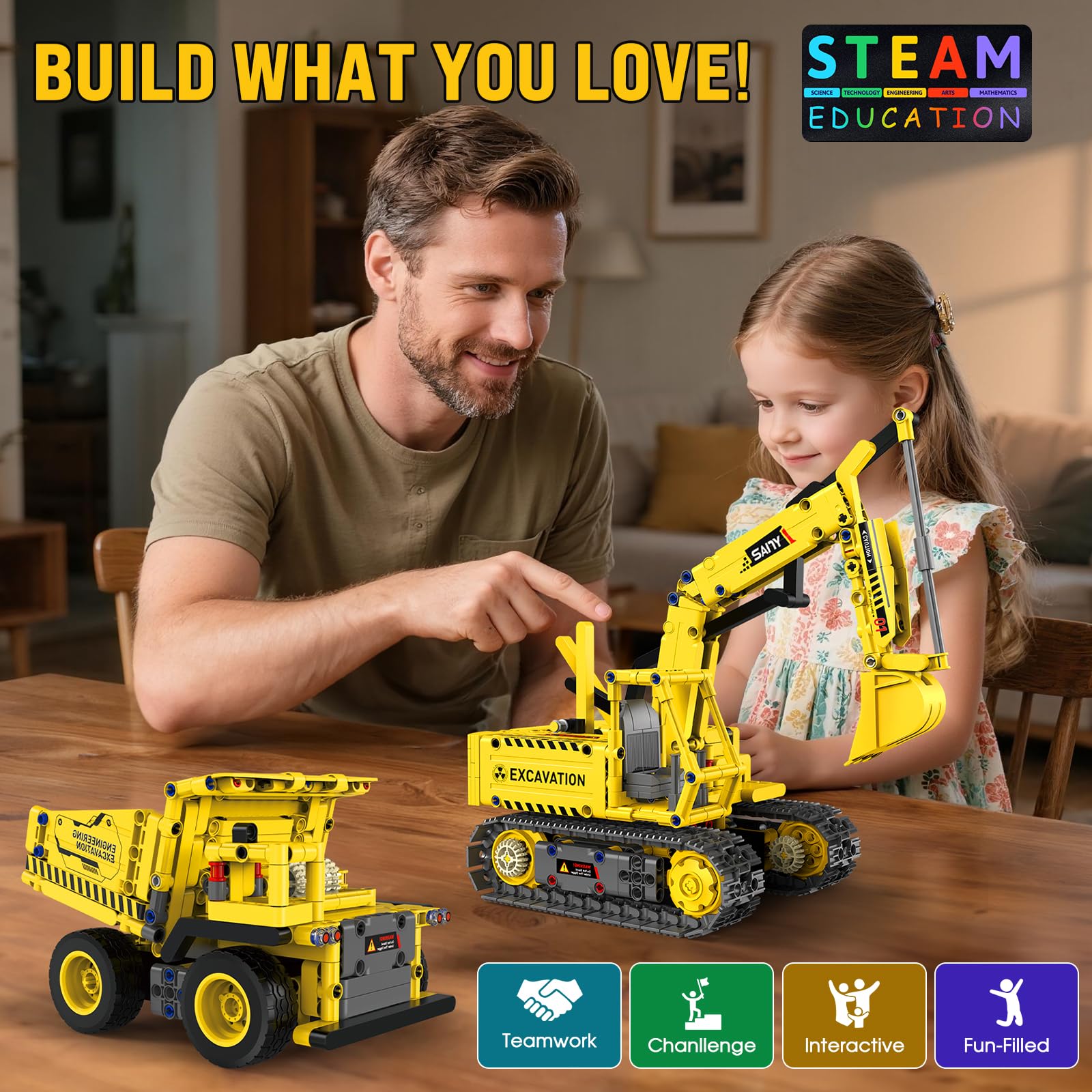 5-in-1 STEM Robotics Kits, 550 PCS Science Kits Building Blocks RC Robot Sets, App & Remote Control, Educational Toys for Kids Age 6 7 9 10 11 13 14+