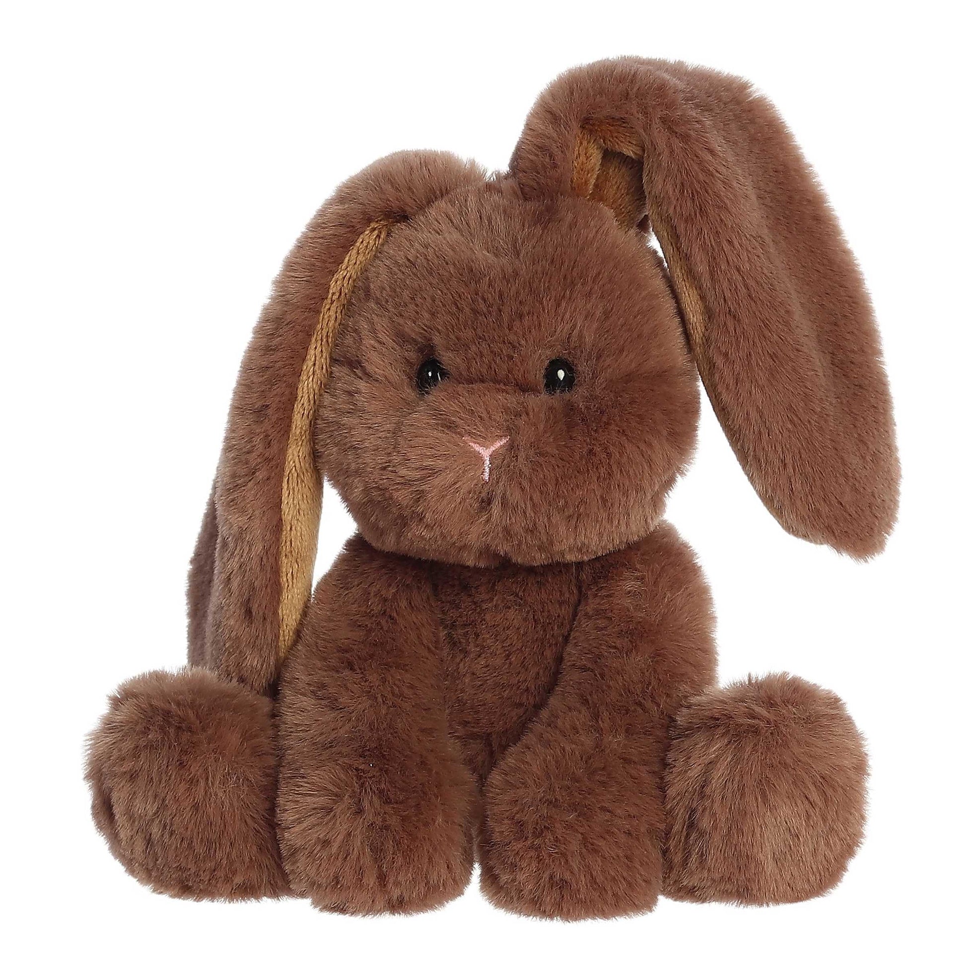 Aurora Vibrant Spring Candy Cottontail Stuffed Animal - Decorative Companion - Endless Fun - Chocolate 8 Inches