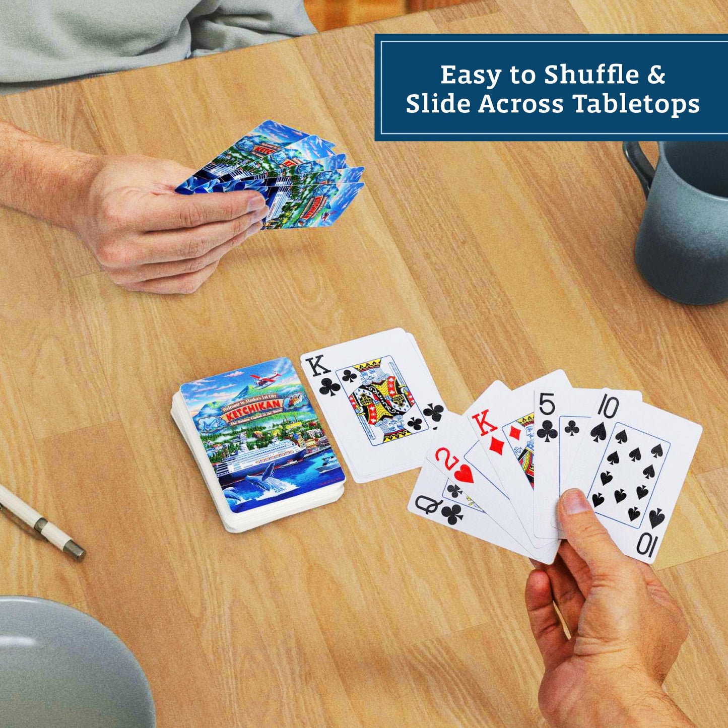 Boardwalk Puzzles Premium Featherlight Unique Playing Cards, Fun Themed Deck for Home and Travel | Ketchikan