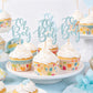 Blue Oh Boy Cupcake Toppers Party Decors Baby Shower Decoration Picks - Set of 24