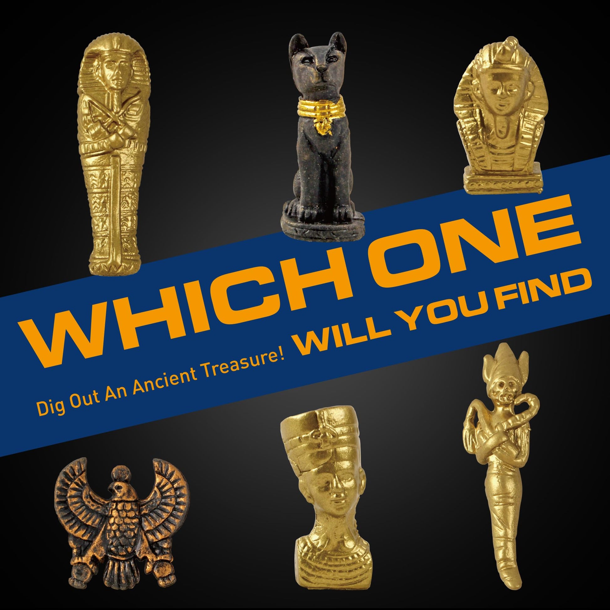 Egyptian Mummy Dig Kit - Ancient Egypt Excavation Set for Kids, STEM Science Educational Toys, 6 Collectible Styles, Archaeology Gifts for Boys Age