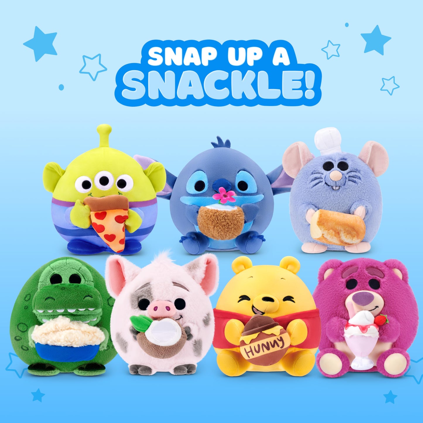 Snackles Disney 8-Inch Plush Toy (Pua & Coconut) by ZURU - Ultra-Soft Stuffed Animal with Snack Accessory, Collectible Cuddly Plush for Kids, Tweens