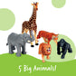 Learning Resources Jumbo Jungle Animals, Animal Toys for Kids, Safari Animals, 5 Pieces, Ages 18 months+