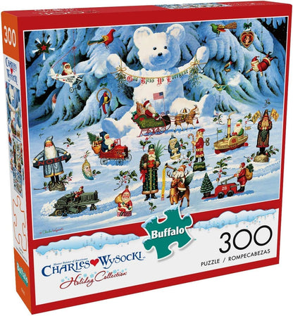Buffalo Games - Charles Wysocki - Jingle Bell Teddy - 300 Piece Puzzle