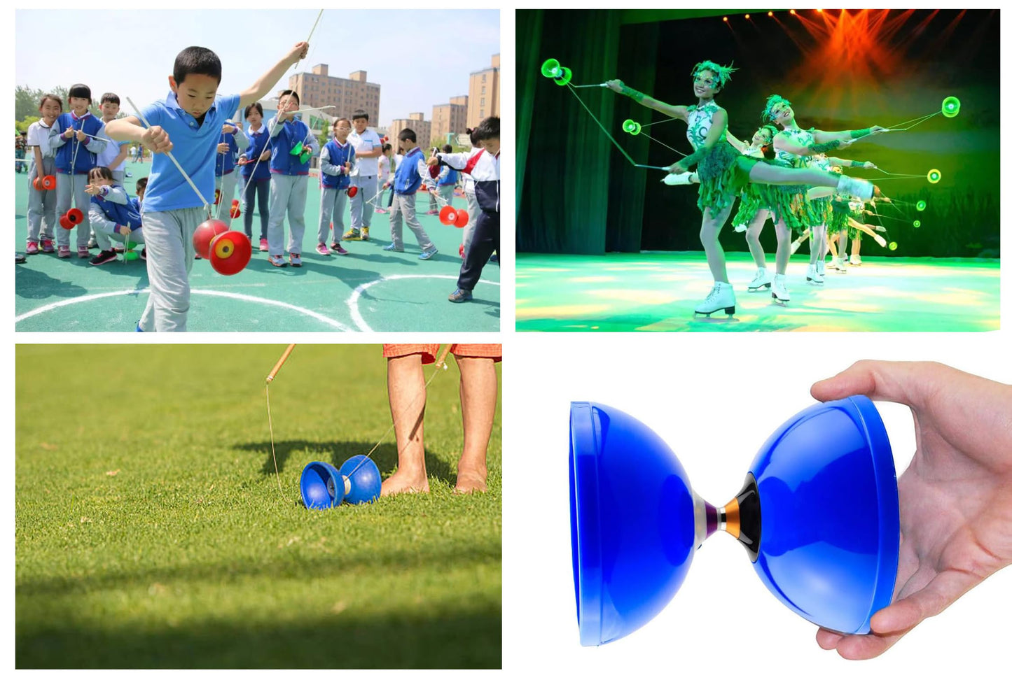 MAGICYOYO Diabolo MD01 Pro Triple Bearings Diabolos Yoyo for Kids Teens Adults, Beginners to Advanced, Spinning Juggling Skill Toy, 5" Diabolo Yo-yo