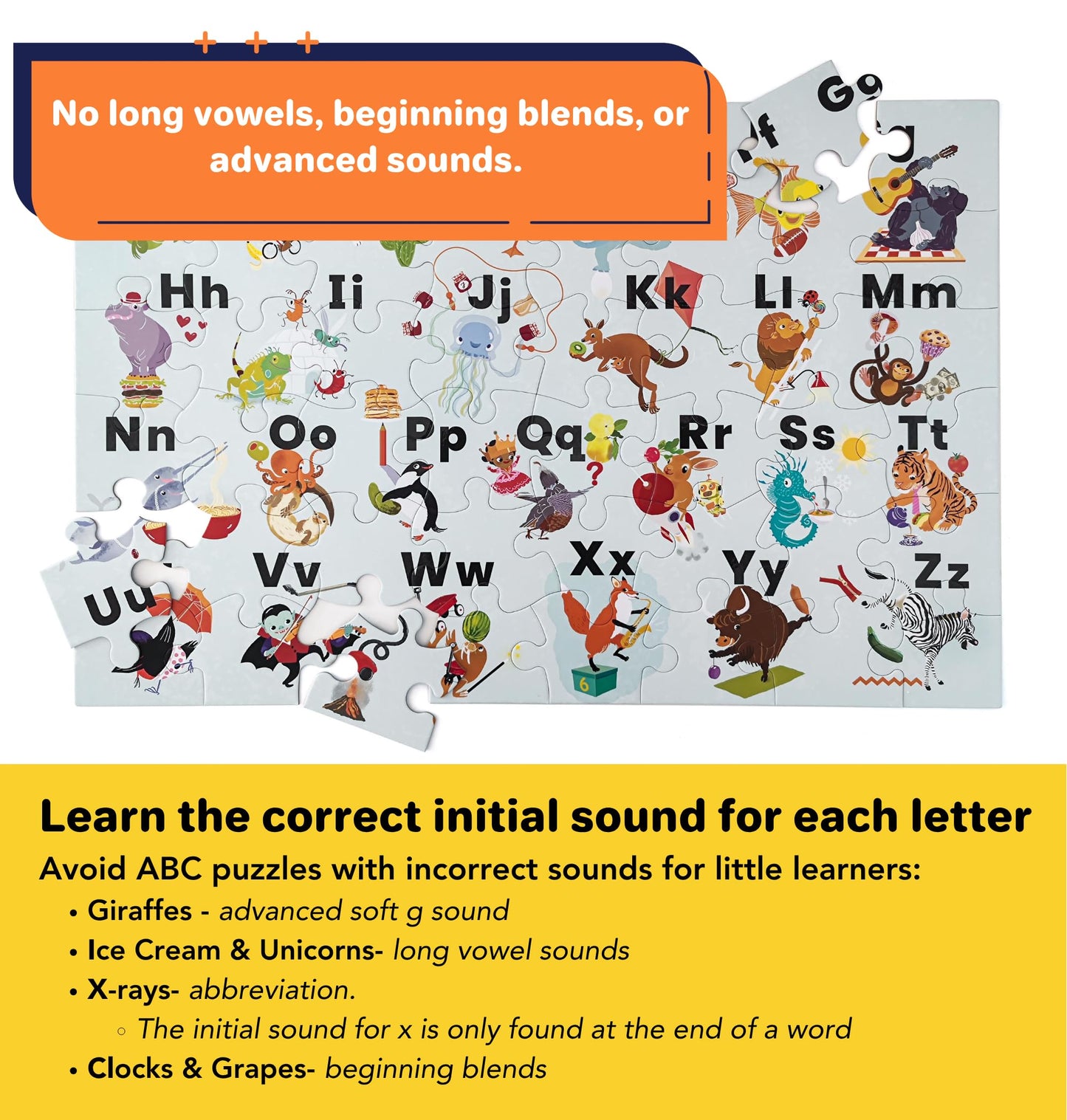 Animal Antics Alphabet Puzzles for Toddlers 3-5, ABC Puzzle, Toddler ABC Learning Toys, Preschool & Kindergarten Learning Toys for Kids