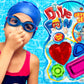 JA-RU Dive Fun Crystal Gems Diving Toys (1 Pack 4 Gems) Beach, Bath, & Pool Toys for Kids, Girls & Boys. Swimming Underwater Diving Activity Water