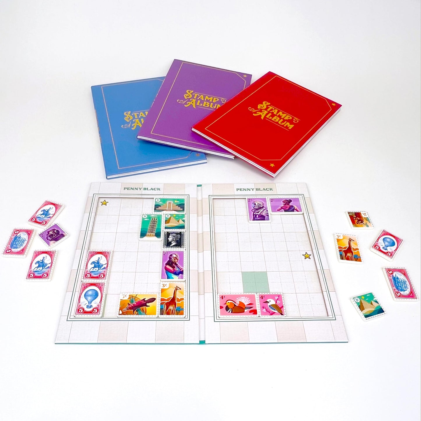 Buffalo Games - Penny Black - Collect Stamps in a Family Night Board Game - Commemorate Game Night Fun - Stamp Collecting Race to Complete Missions