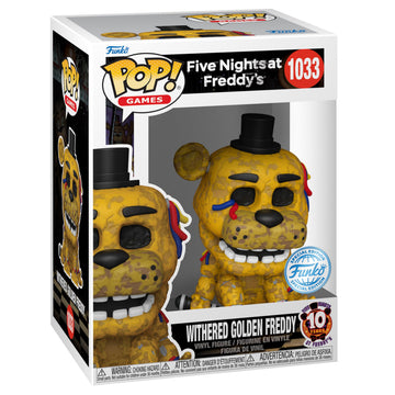 Funko Pop! Games: Five Nights at Freddy's (FNAF) - Withered Golden Freddy 1033 Exclusive Vinyl Figure