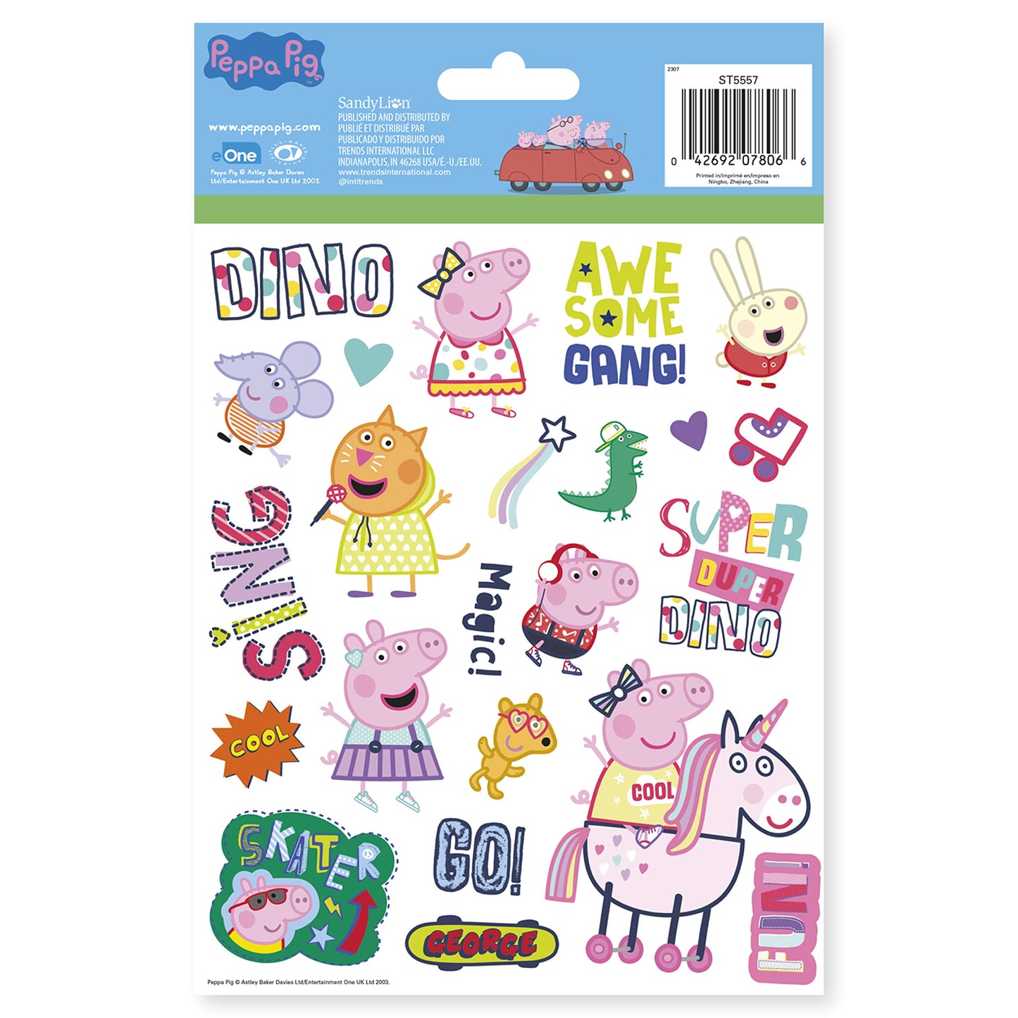 Trends International Peppa Pig - Foldover Sticker 10Count Bundle