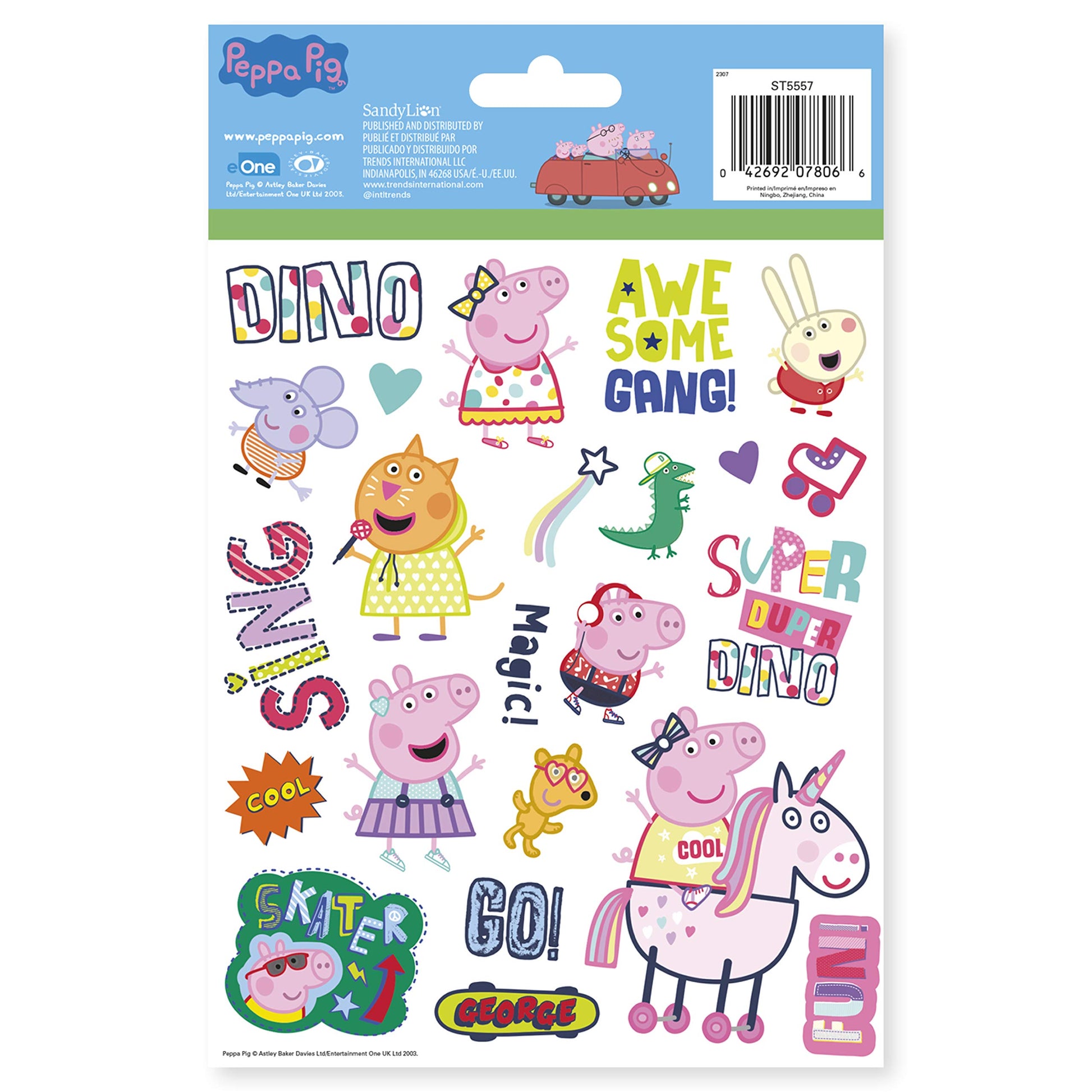 Trends International Peppa Pig - Foldover Sticker 10Count Bundle