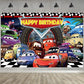 Cartoon Race Car Birthday Party Decoration,Lightning Party Photo Background 5 x 3 FT and 18 Pcs Balloon,Merch Party Backdrop Supplies
