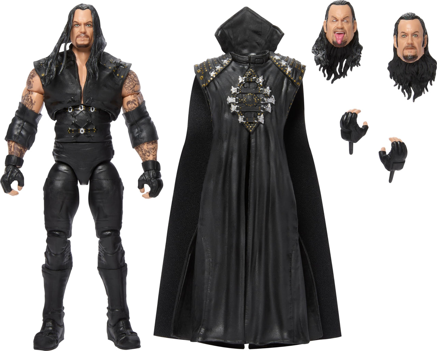 Mattel WWE Ultimate Edition Action Figure & Accessories Set, Undertaker 6-inch Collectible with 30 Articulation Points, Swappable Pieces & Entrance