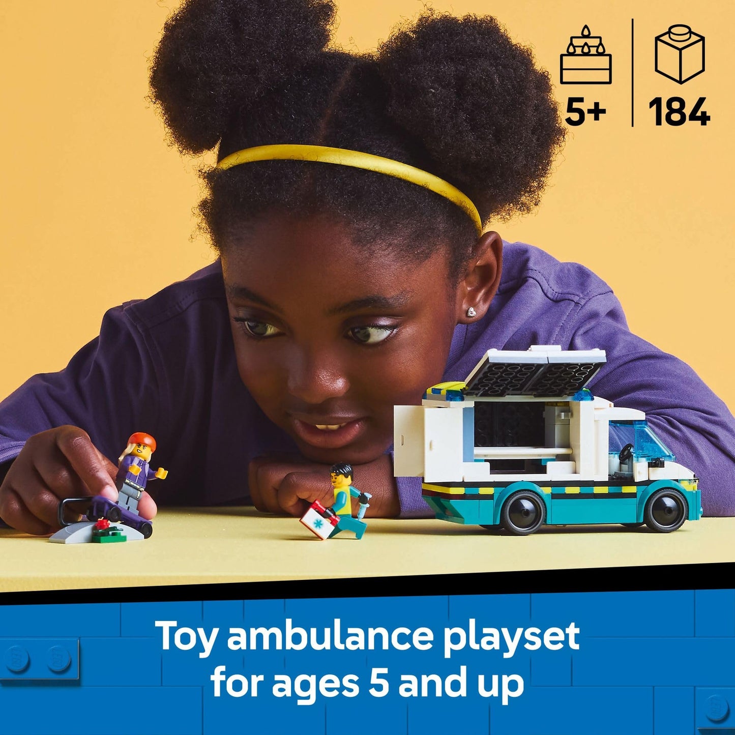 LEGO City Emergency Ambulance Toy - Building Sensory Toy for Kids, Boys and Girls, Ages 5+ - Educational, Learning Gift Idea for Birthdays