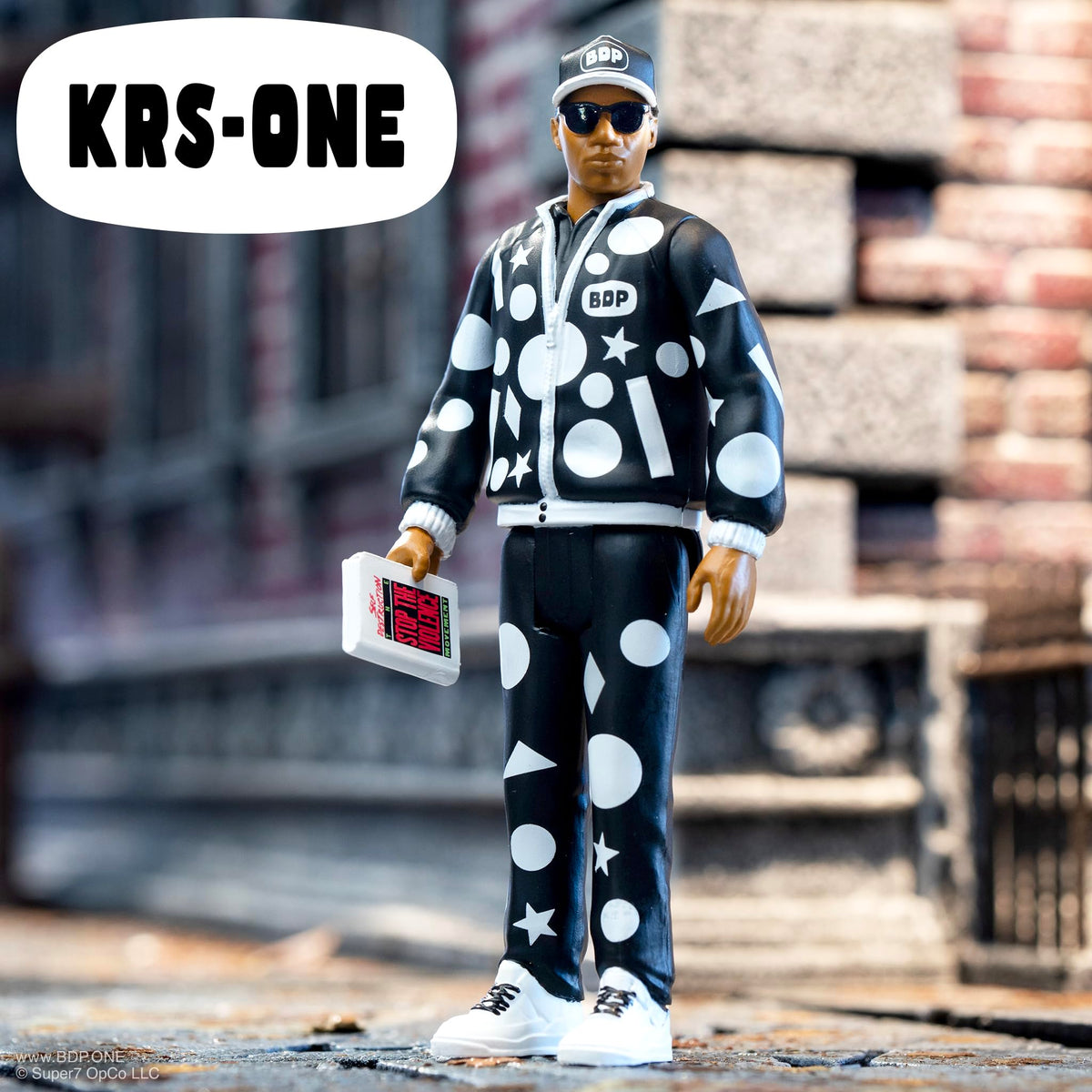 Super7 KRS-One (Self Destruction) - 3.75" KRS-One Action Figure with Accessory Classic Hip Hop Collectibles and Retro Toys