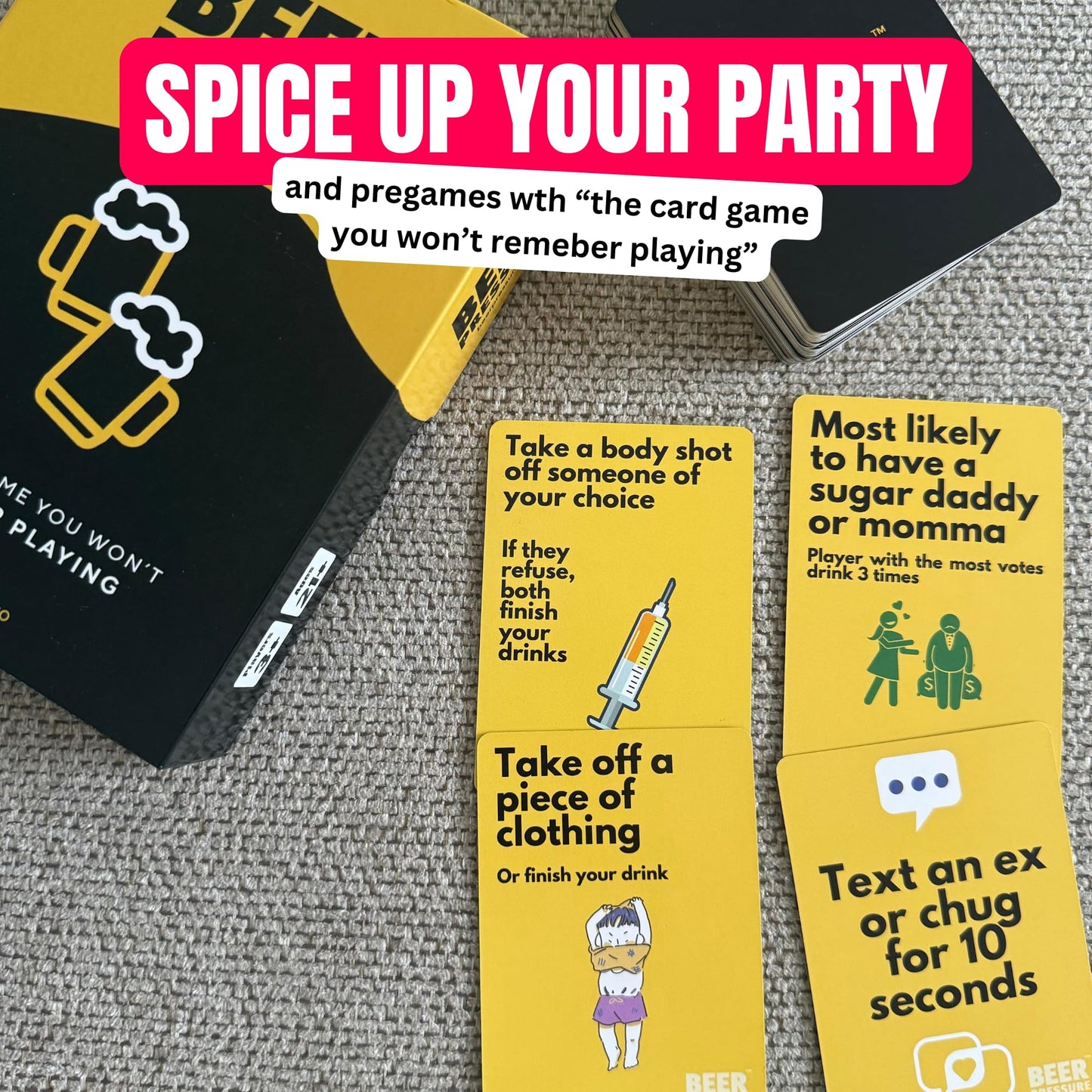 Beer Pressure - Drinking Card Game for Parties, Pregames, and Game Nights. The Perfect Party Gift!