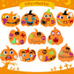 Max Fun 332PCS Halloween Crafts for Kids, Halloween Activities Foam Pumpkins for Crafts Stickers Gift Kits, DIY Art and Craft Set for Holiday