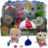 Nature Bound Pea Pod Babies Bundle - Collectible Mystery Surprise Toys with Mini Baby, Clothing, & Accessories - Small Doll (Beach Party Set)