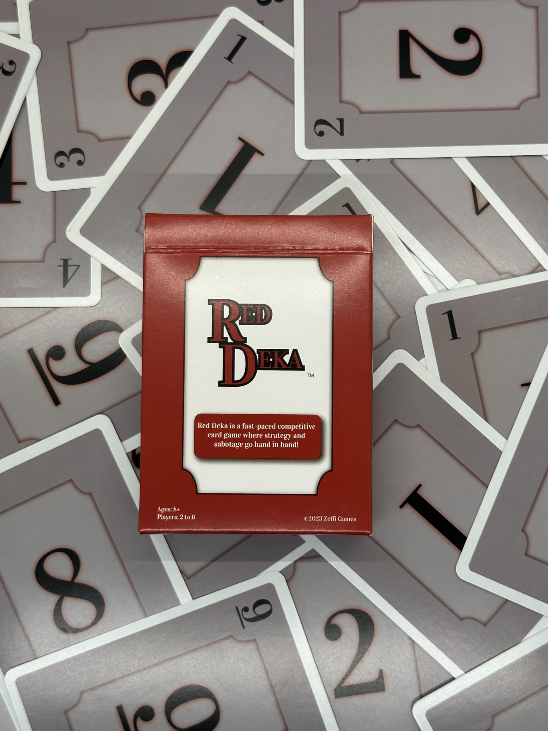 ZEFFI GAMES Red Deka Card Game - Sabotage is The Strategy - Perfect for Game Night with Family and Friends