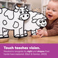 DoodleFace High-Contrast Black & White 3D Farm Animals - Builds Baby Vision Books & Cards Can't. Then Toddler Motor Skills for School. Re-Colorable