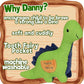 Maison Chic Danny the Dinosaur Tooth Fairy Pillow for Boys - Plush Green Dinosaur with Tooth Pocket for Boys and Girls
