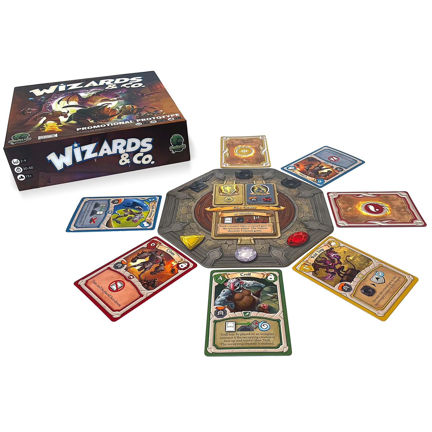 Sinister Fish Games: Wizards & Co. - Dungeon Raiding Strategy Board Game for Greedy Wizards, Fantasy, Item & Treasure Collecting, Age 14+, 2-4 Players