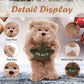 Plushland Angel Bears with White Wings and Halo,Hold Star with Hope Peace Joy, Soft Stuffed Animal Plush Toy Gift for Christmas 6 Inches (Beige)