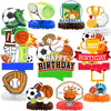 12 Pcs Sports Birthday Party Decorations Honeycomb Centerpices for Sports Themed Party Decorations