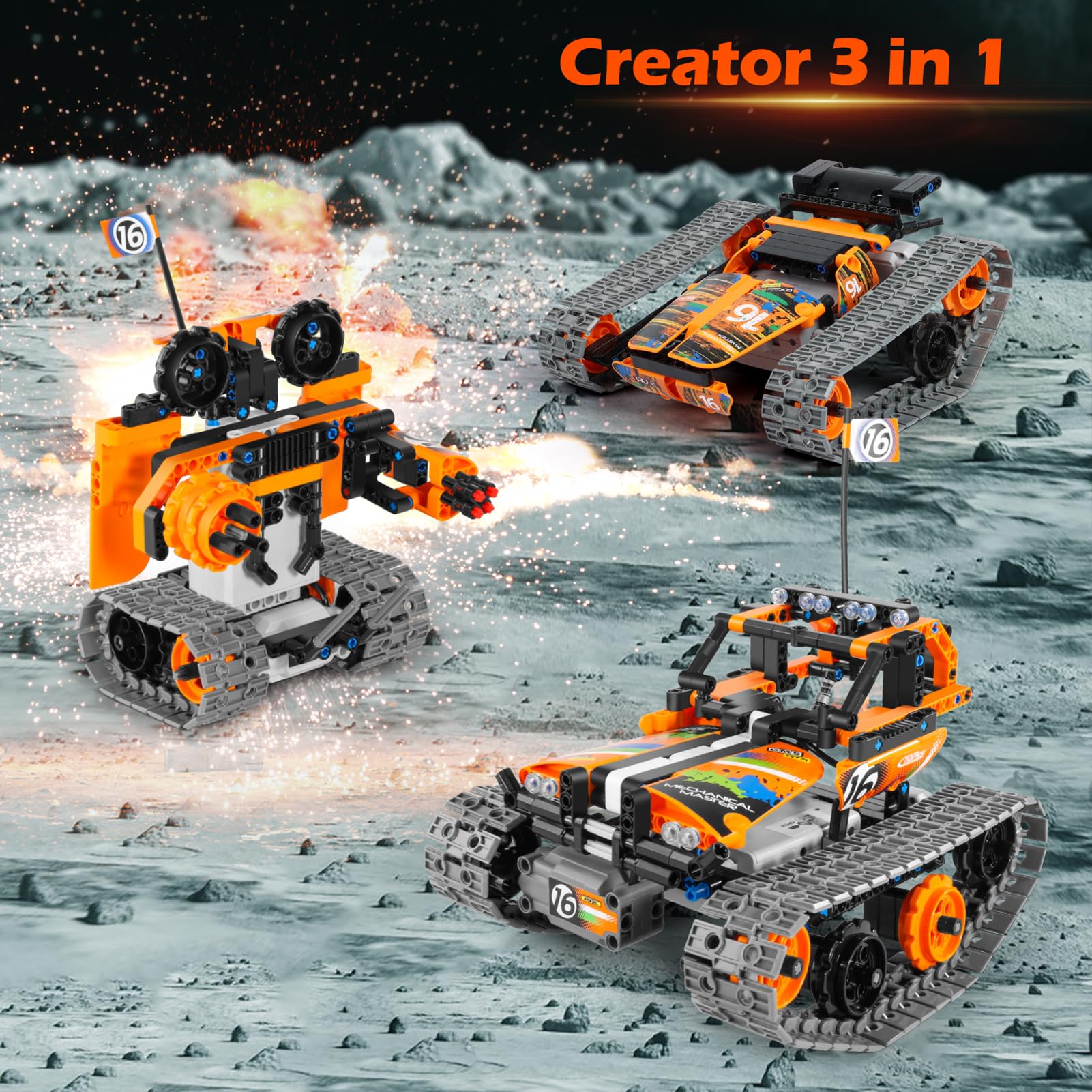 Building Toys STEM Robot Kit for Kids Ages 8-12, Remote Control Erector Sets Engineering Robotics Kits, Educational Birthday Gift for Boys & Girls 5-7
