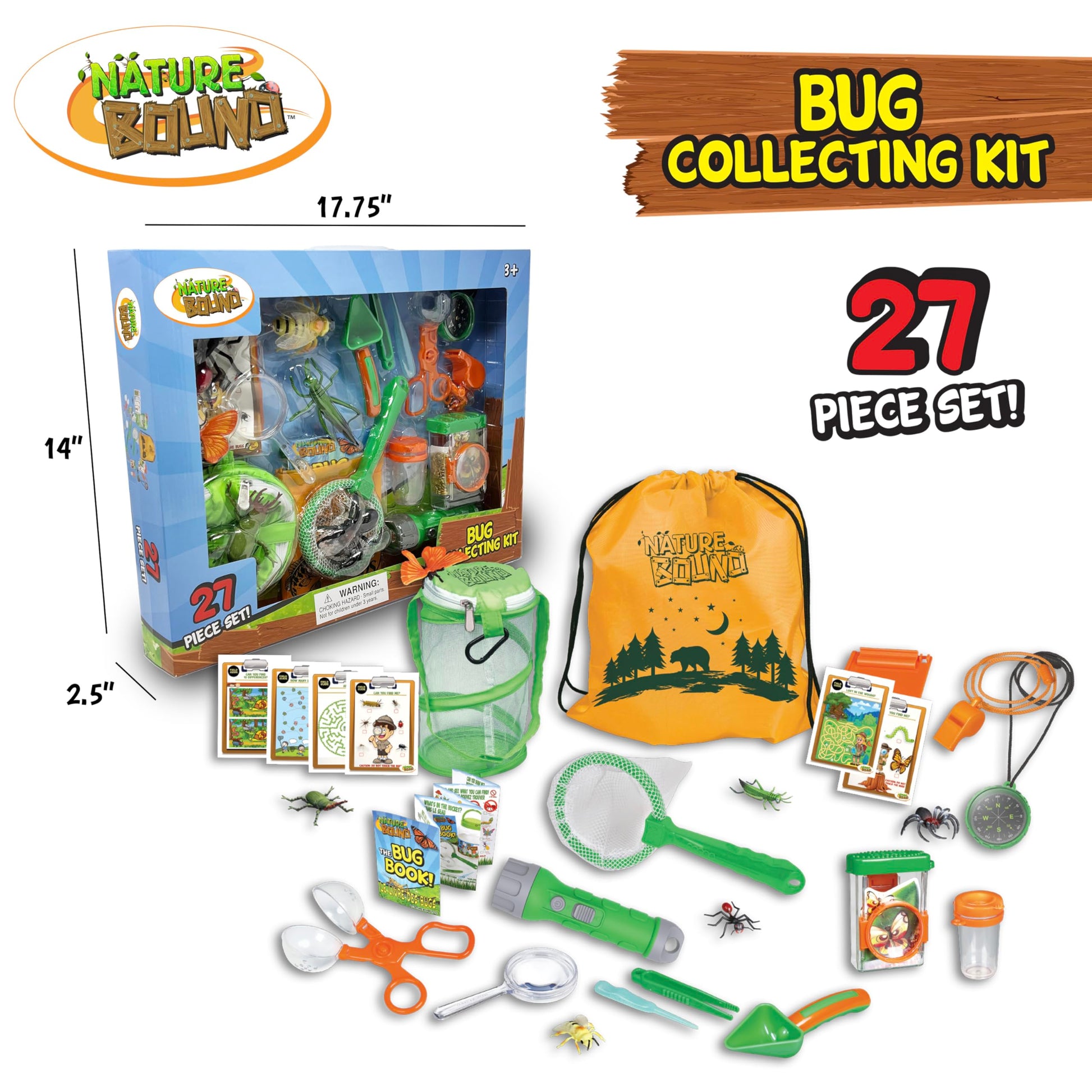 Nature Bound Ultimate Bug Hunter Kit: 27-Piece Insect Collecting Set for Kids - Outdoor Adventure, Catching & Learning Toy