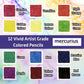 Mercurius AMS Color Giant Pencils, Set of 12 in Tin Case