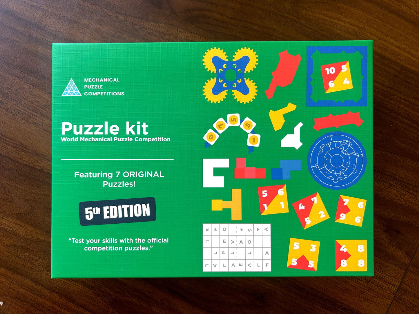 Mechanical Puzzle Box - Official Remake of the 2025 5th Edition World Mechanical Puzzle Competition, Collector and Training Set with 7 Puzzles