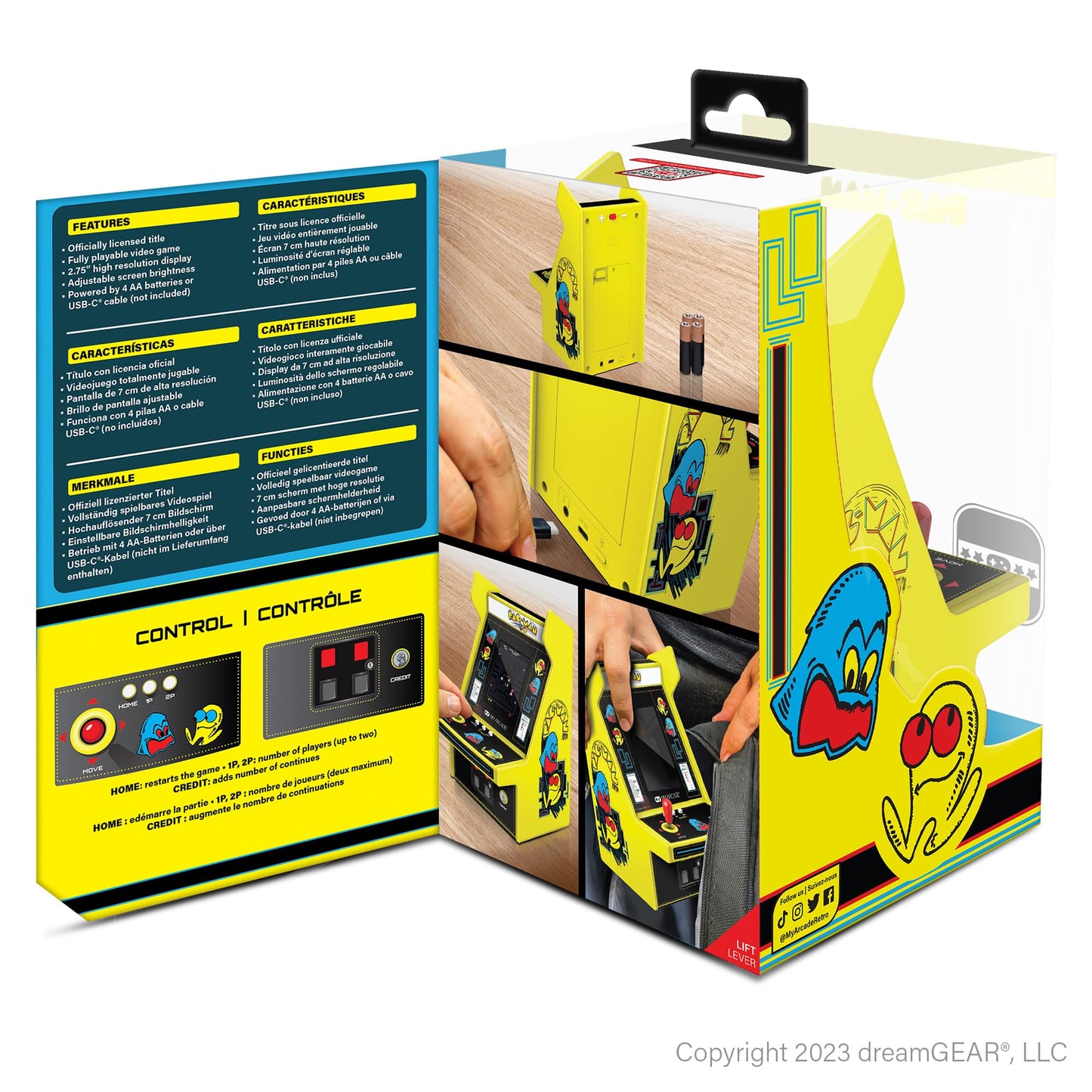 My Arcade Pac-Man Micro Player Pro: 6.75" Handheld Retro Games, Arcade Classics